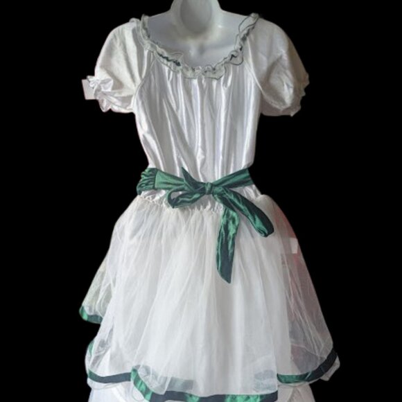 White Hoop Skirt Dress / HALLOWEEN COSTUME Fits Small / Medium - Picture 6 of 6